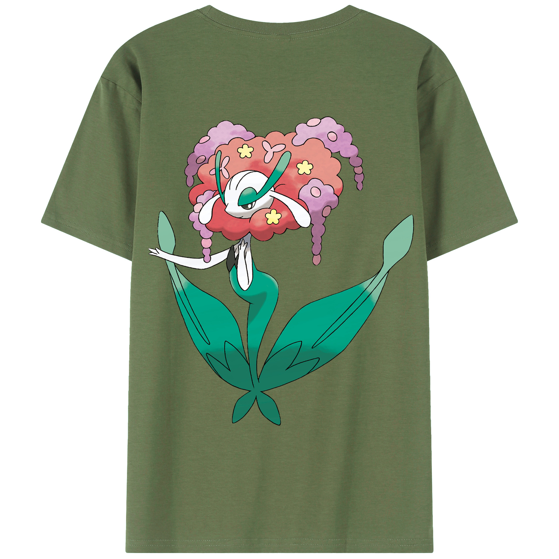 （画像用） ポケットモンスター Pokémon 綿100％ メンズ半袖Tシャツ（バックプリント） 通気性